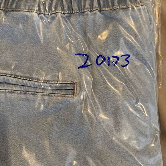 NYDY Jamie Chambray Relaxed Ankle Pants Drawstring Elastic Waist Size 2 - Picture 14 of 14